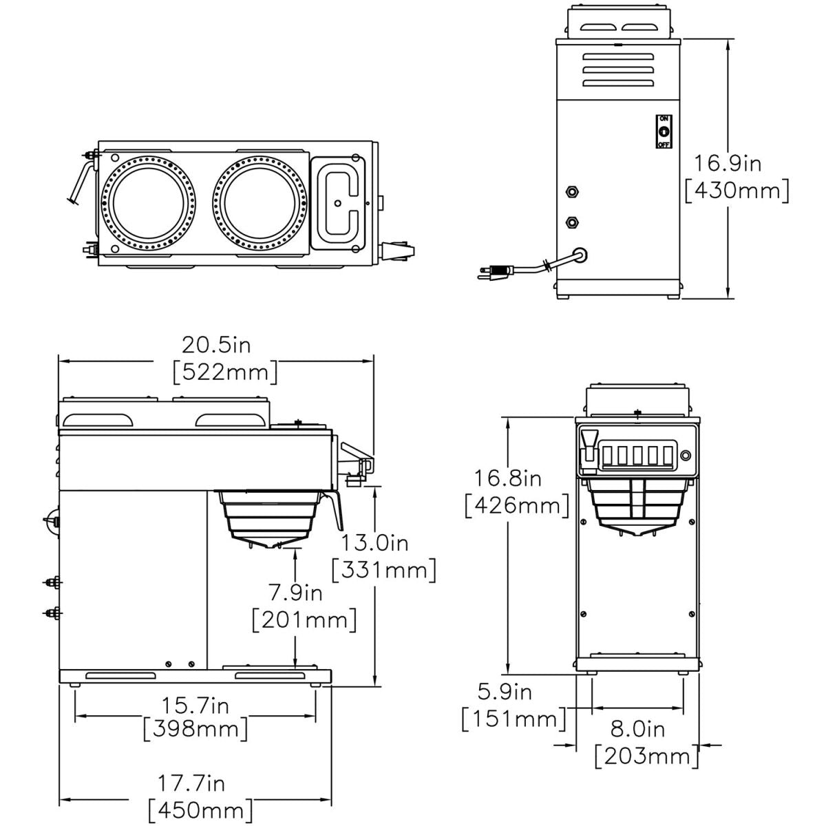 BUNN CWTF15-3, Plastic Funnel (2 Upper/1 Lower Warmer) 12950.0213 BUNN CWTF15-3, Plastic Funnel (2 Upper/1 Lower Warmer) 12950.0213