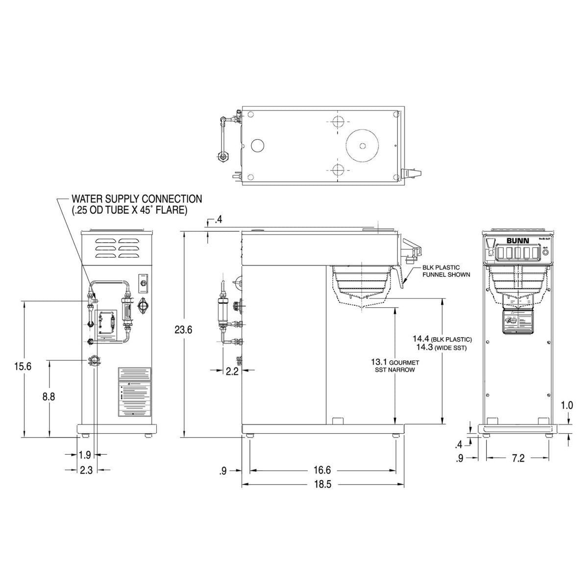 BUNN AXIOM® Dual-Voltage Airpot Coffee Brewer 38700.0010 BUNN AXIOM® Dual-Voltage Airpot Coffee Brewer 38700.0010