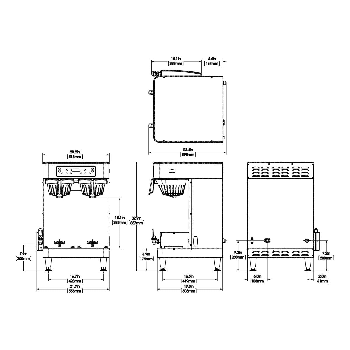 BUNN ICB Infusion Series Twin Soft Heat Coffee Brewer 120/208V SST 51200.0102 BUNN ICB Infusion Series Twin Soft Heat Coffee Brewer 120/208V SST 51200.0102