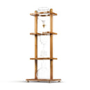 Yama Glass Cold Brew Tower – Bamboo Straight Frame – 6–8 Cup (32 oz)