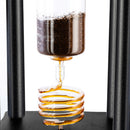 Yama Glass Cold Brew Tower – Black Straight Frame – 25 Cup (100 oz)