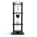 Yama Glass Cold Brew Tower – Black Straight Frame – 6–8 Cup (32 oz)
