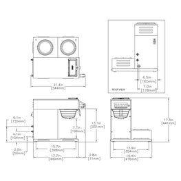 BUNN CWTF15-3, Plastic Funnel (3 Lower Warmers) 12 Cup Automatic Coffee Brewer 12950.0212