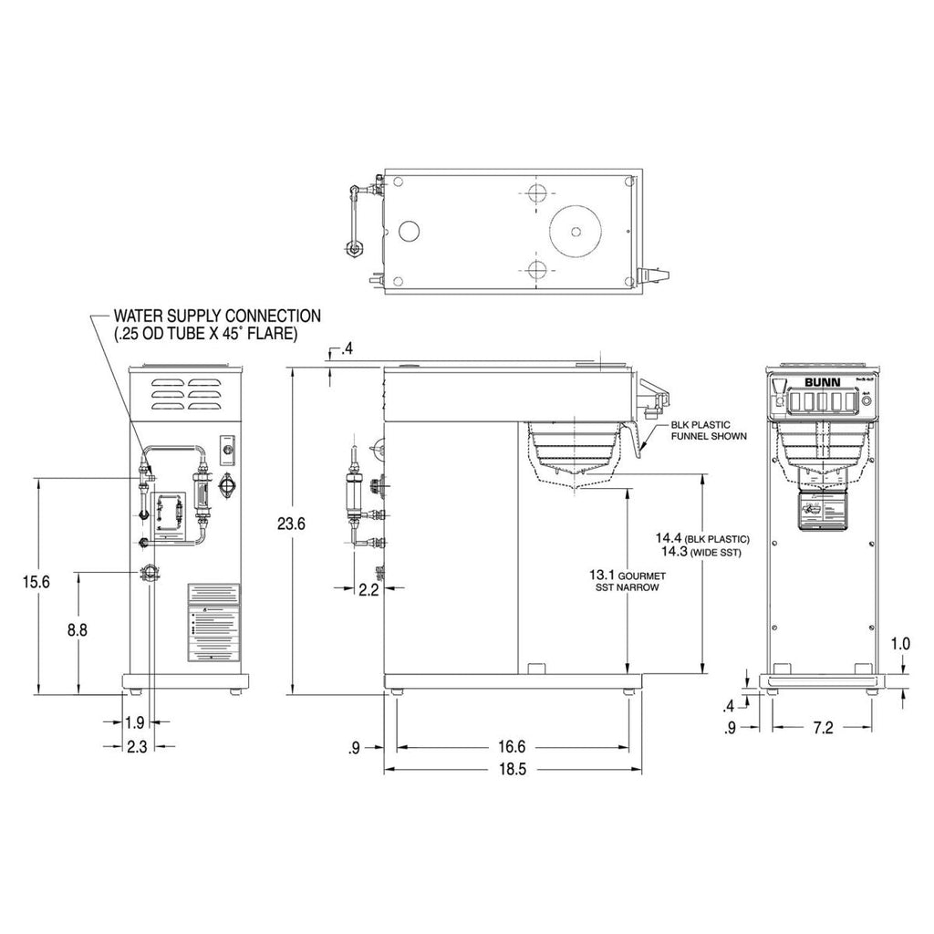 BUNN AXIOM® Dual-Voltage Airpot Coffee Brewer  38700.0010