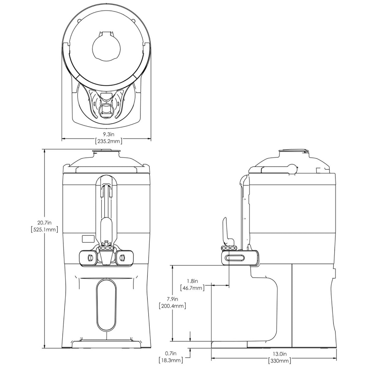 BUNN ICB Infusion Series Coffee Brewer-Dual Volt Tall 120V  53100.0101
